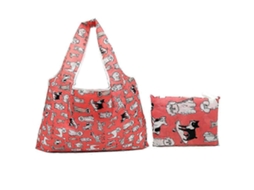 18,5 * 27,6 "dobrável Saco de Compras Eco Tote Bolsa Dobrável Saco Cão Padrão Reutilizável Senhoras GOKOCO