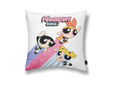Capa de travesseiro Powerpuff Girls Powerpuff A Branco 45 x 45 cm