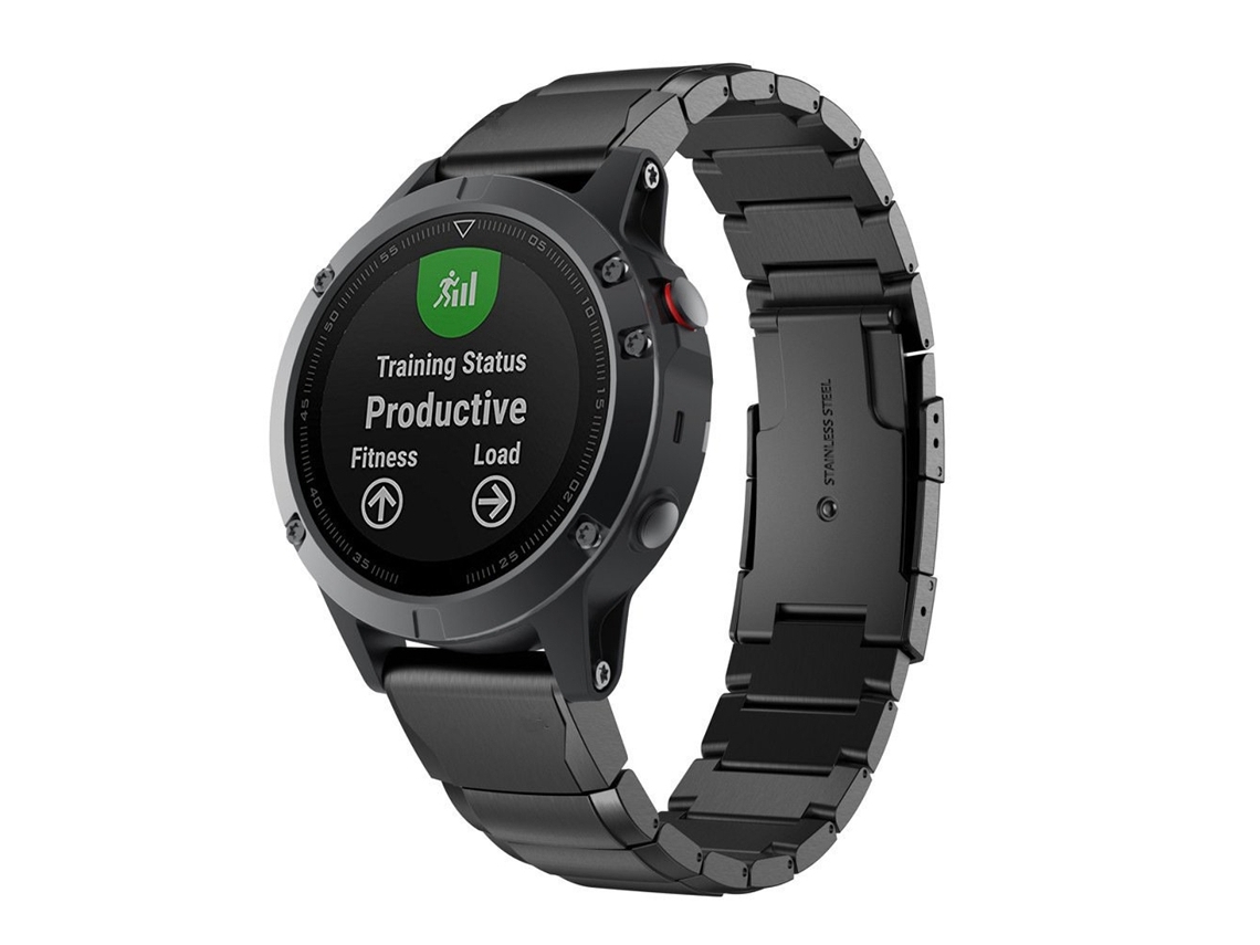 Bracelete para Smartwatch de aço de desmontagem rápida para Garmin Fenix 5X 26mm (preta)