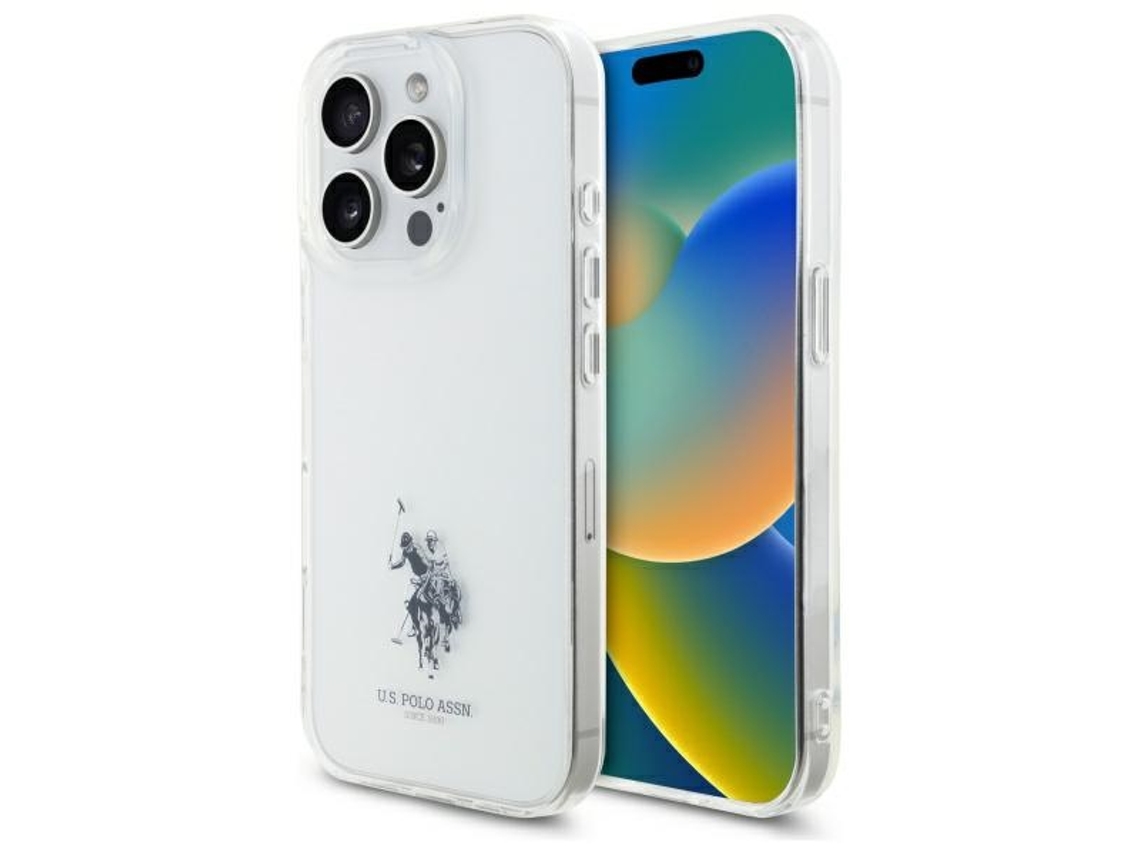 Capa Transparente Com Logo De Cavalo Para Iphone 15 Pro Max 6.7 Da U.s. Polo Association