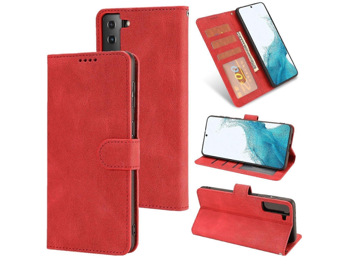 Capa Couro Pu Para Samsung Galaxy S22 5g, Elysve