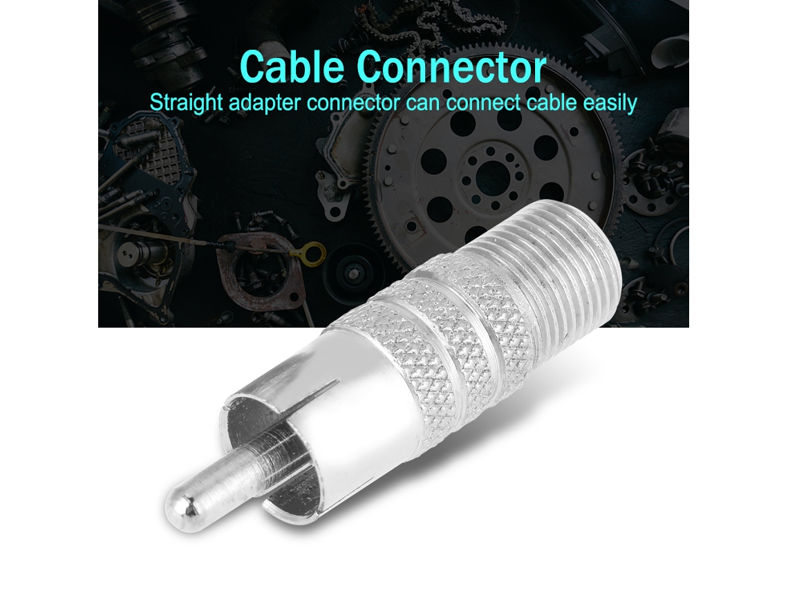 Laxiscreed Adaptador Coaxial F-type Fêmea Para Rca Macho Para Conexão Tv