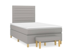 Box Spring Bed, Box Spring Beds Vidaxl Cinzeto Tecido (120 X 200 Cm)