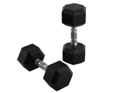 Conjunto De Halteres 2x10kg Para Treino De Força E Levantamento De Peso, Estrutura Metálica Com Revestimento Em Borracha, Cor Preta