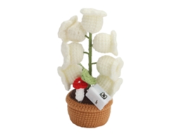 Laxiscreed Lâmpada De Noite Lily Of The Valley Com Design De Campânula De Cerâmica E Planta Em Vaso