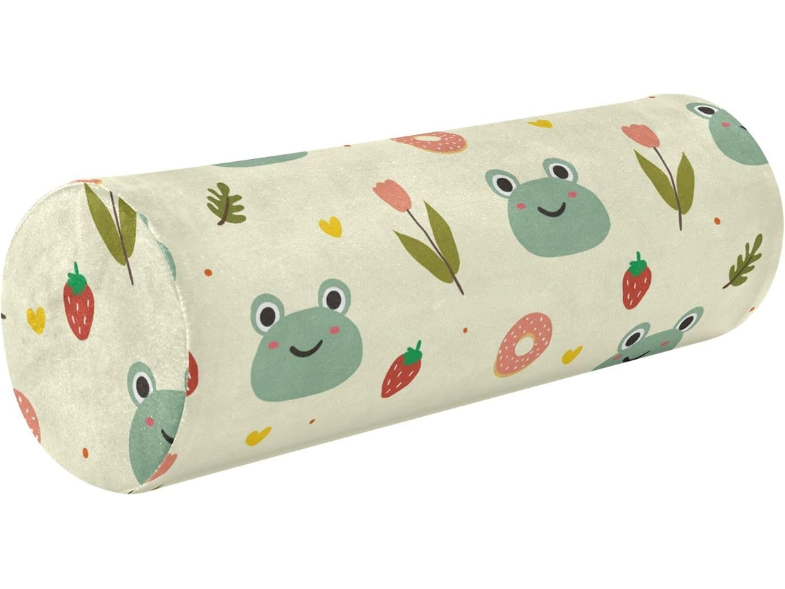 Almofada de Ioga Redonda Pequena para o Pescoço Suporte Ergonômico Ideal Viagens, Casa e Escritório