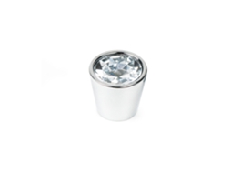Puxador HARDWAREXCHANGE Cristal, 20mm diâmetro com incrustações de vidro, conjunto de 24