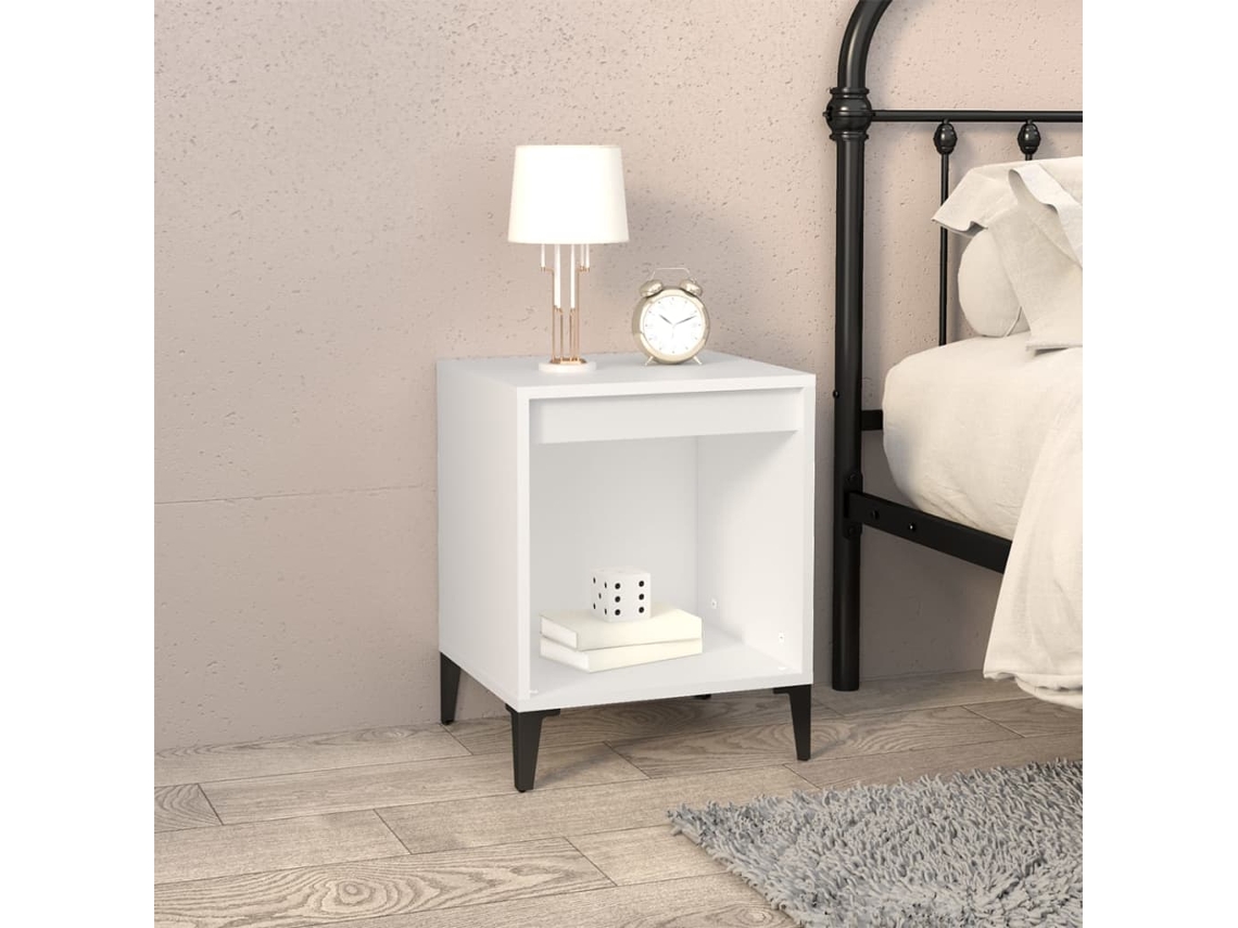 Vidaxl Mesa De Cabeceira 40x35x50 Cm Branco