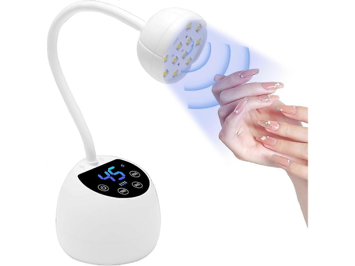 Lâmpada UV Mini LY EBIKE para Unhas com Sensor Automático e Visor, Pacote com 12 Unidades, Lâmpadas UV para Unhas em Gel com 3 Modos