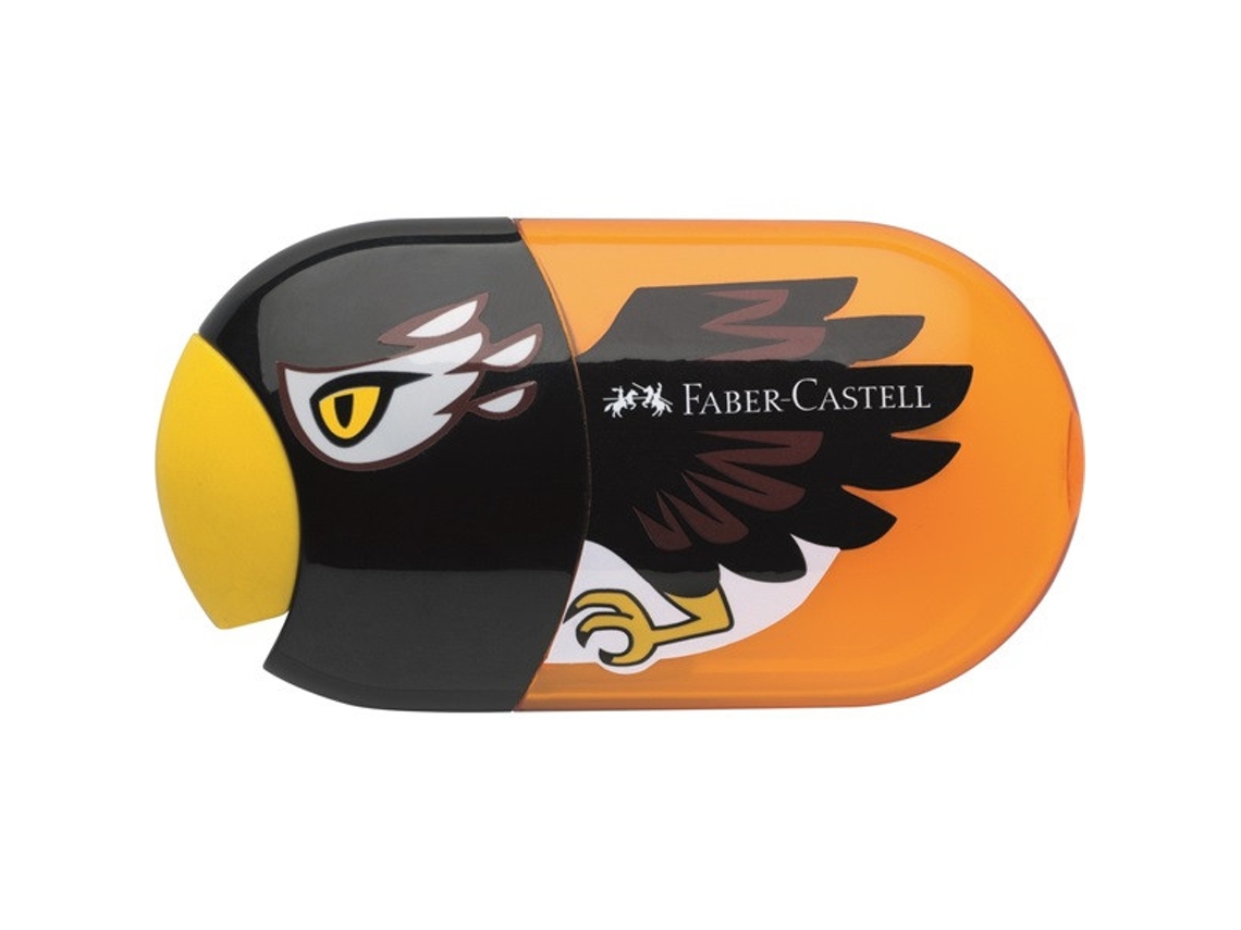 Apontador de Lápis Manual Eagle Laranja, Preto Faber Castell