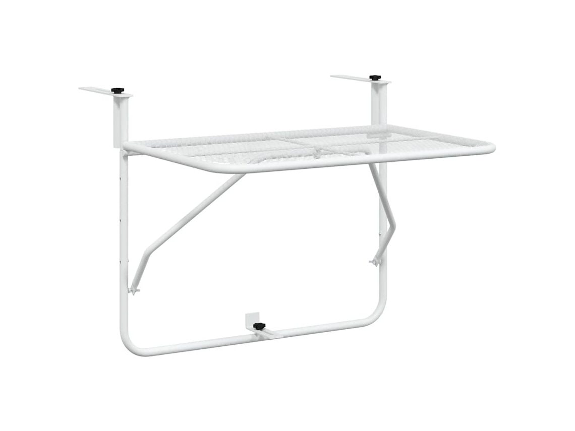 Maison Exclusive - Mesa Para Varanda 60x40 Cm Aço Branco