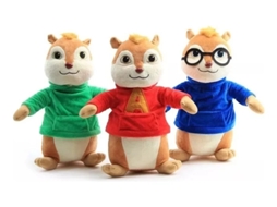 Lurelia 3 Alvin E Os Esquilos Em Peluche Colecionável, 20cm, 3 Peças, Macio Para Coleção
