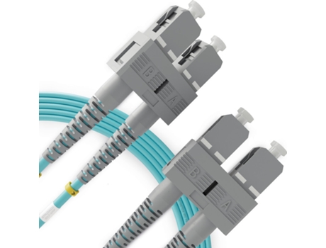 Cabo de fibra óptica duplex multimodo SC para SC OM4 (100 metros 1 unidade) Patch Cord de fibra óptica dupla UPC/UPC 50/125 40G (LSZH) BEYONDTECH