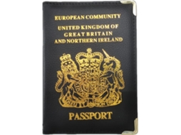Porta-passaporte Britânico Para Homens E Mulheres(preto), Pu Para Viagens
