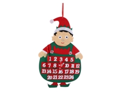 Calendário De Advento De Natal Com Padrões Fofos De Elfo