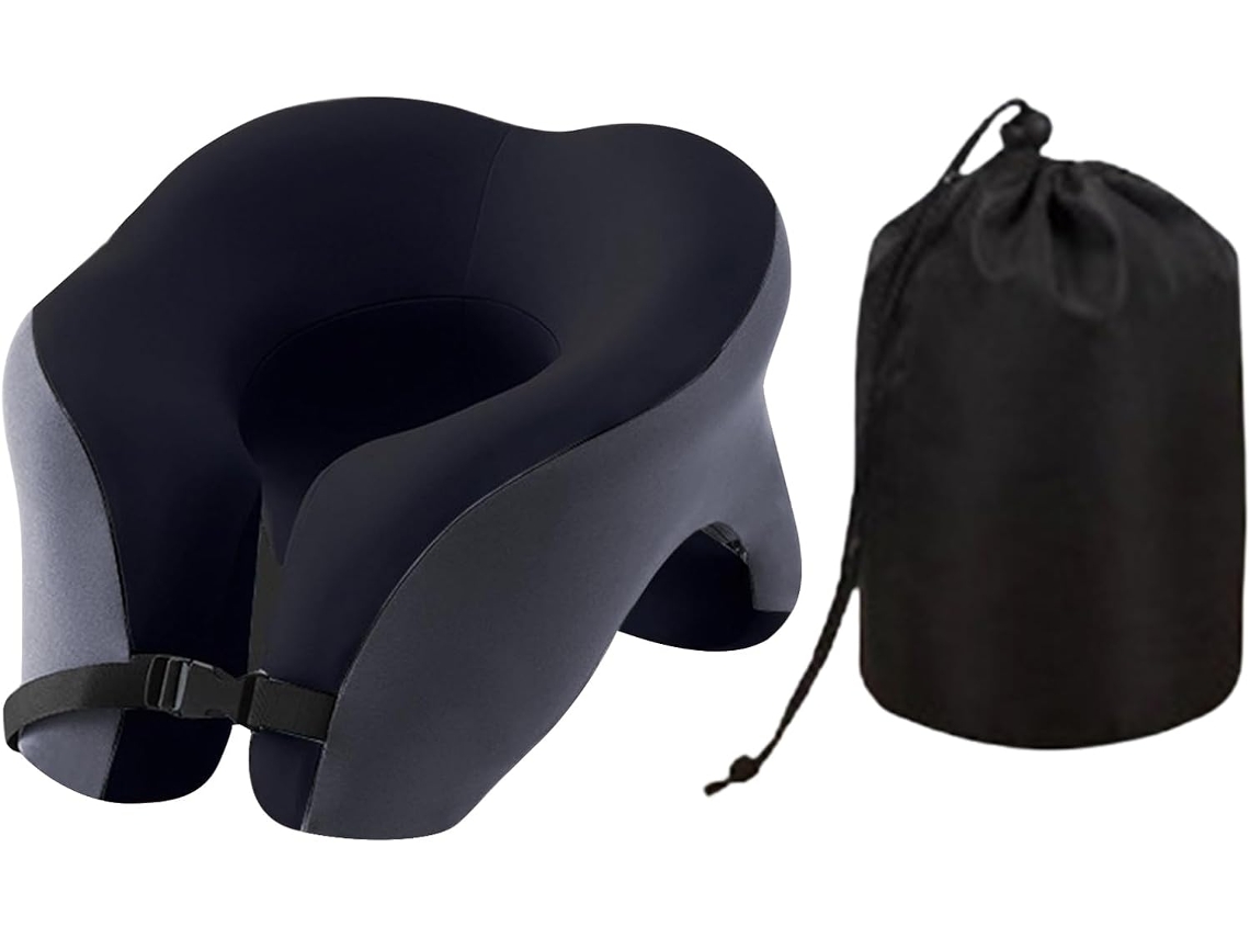 Lurelia Rolo Cervical Em Espuma Viscoelástica, Apoio Para Pescoço, Preto, Ref. L0682