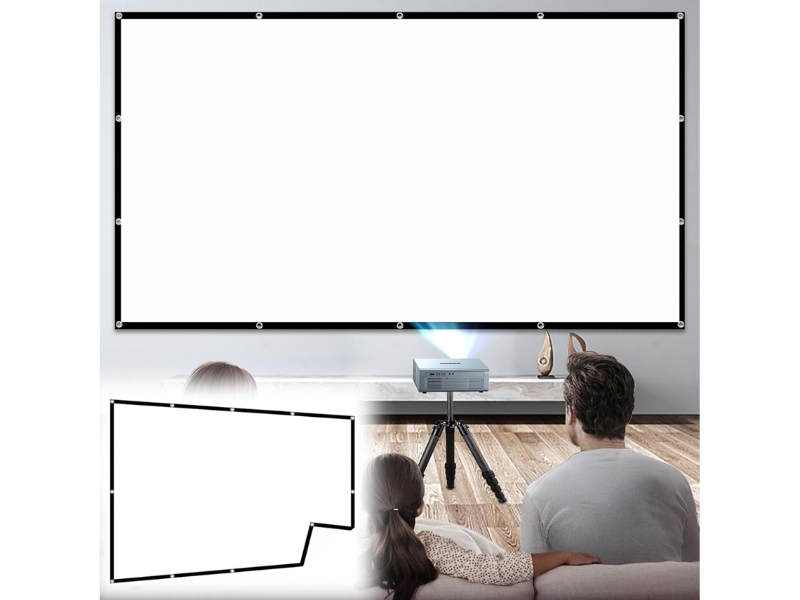Tela de Projeção 200 Polegadas 16:9 4:3 Hd Portátil
