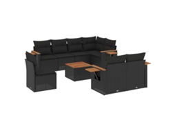 Garden Sofa Set, Garden Sofa Sets Vidaxl Preto Rattan / Vime (n/a)
