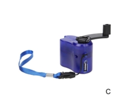 Carregador usb de emergência AQUAFORGE com manivela, ferramenta de sobrevivência, dínamo, amarelo