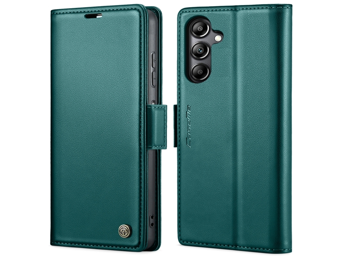 Capa Para Samsung Galaxy A05s Borboleta Fivela Litchi Textura De Telefone De Couro Rfid Antirroubo Azul Perolado