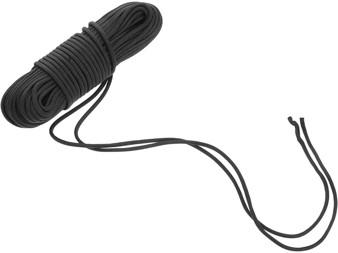 Corda De Nylon Preta Para Barraca, Ajustável E Portátil