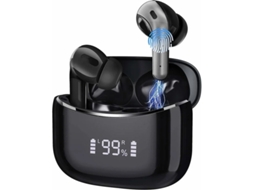 Auriculares Bluetooth True Wireless Bestvite (in Ear - Microfone - Noise Cancelling - Preto)