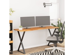 Vidaxl Tampo De Secretária Retangular 140x50x2,5 Cm Acácia Maciça