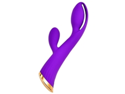 Vibradores Femininos com Função de Calor, Vibração Extremamente Poderosa, Motores Duplos, Recarregável, Roxo