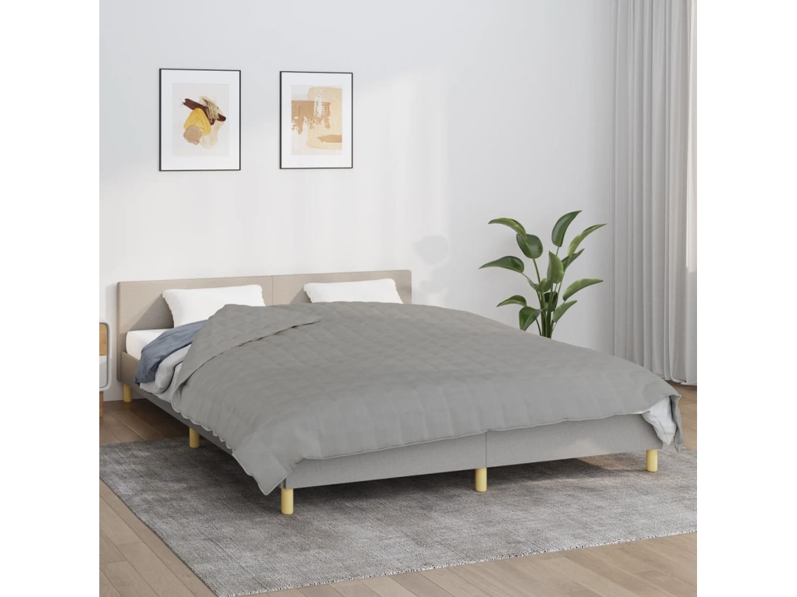 Vidaxl Manta Pesada 9 Kg 200x220 Cm Tecido Cinza