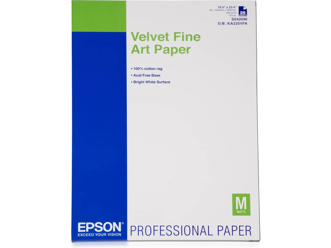 P EPSON VELVET FINE ART ,A2,260G/M2,25 H