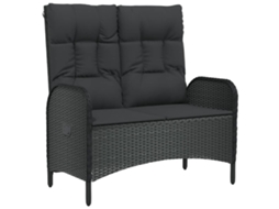 Reclining Garden Bench, Reclining Garden Benches Vidaxl Preto Rattan / Vime (n/a)