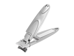 Tesoura alemã para unhas das mãos e dos pés, ultrafina, portátil e anti-respingos, em aço inoxidável.