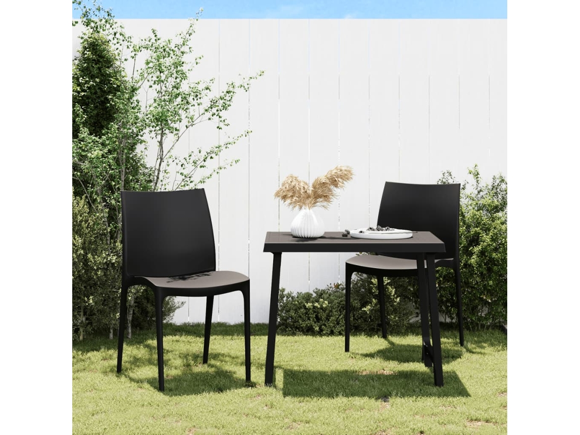Vidaxl Cadeiras De Jardim 2 Pcs Polipropileno 50x46x80 Cm Antracite