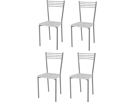 Conjunto de 4 Cadeiras T M C S Elena MA150BI (Branco - 87x42x44 cm - Aço)