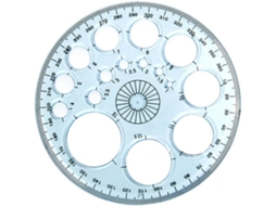 Régua Geométrica: Modelo Circular Para Desenho, Ferramenta De Medição