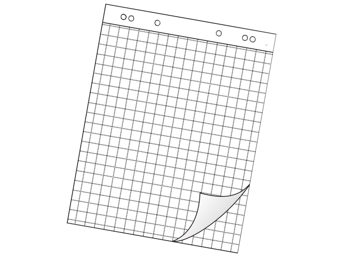 Bloco de Papel para Flipchart STAPLES Folhas Lisas Branco (980x650mm