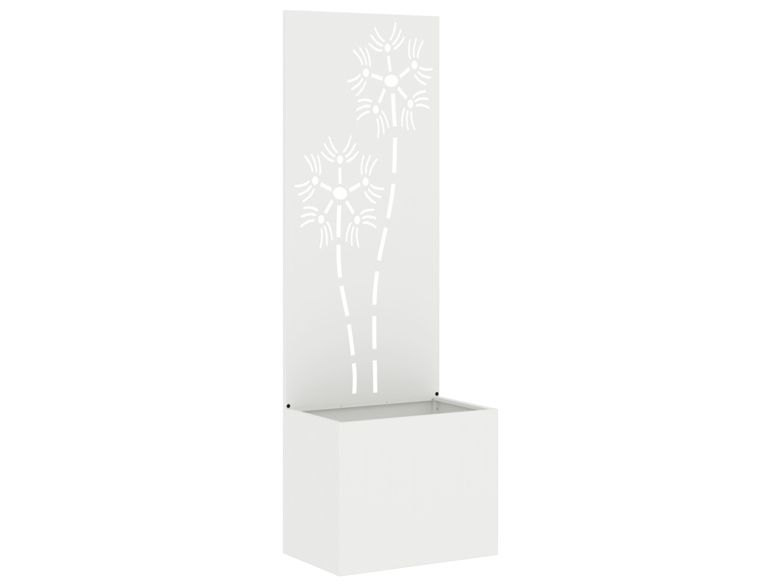 Conjunto 1 Tela De Jardim Vidaxl Branco Aço (50 X 32 X 150 Cm)