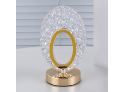 Lâmpada de Mesa Cristal Recarregável Luminária Ambiente