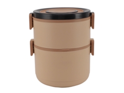 Eyf caixa Térmica de Lanche Inox 304 Portátil Anti vazamento Bento Box Duas Camadas