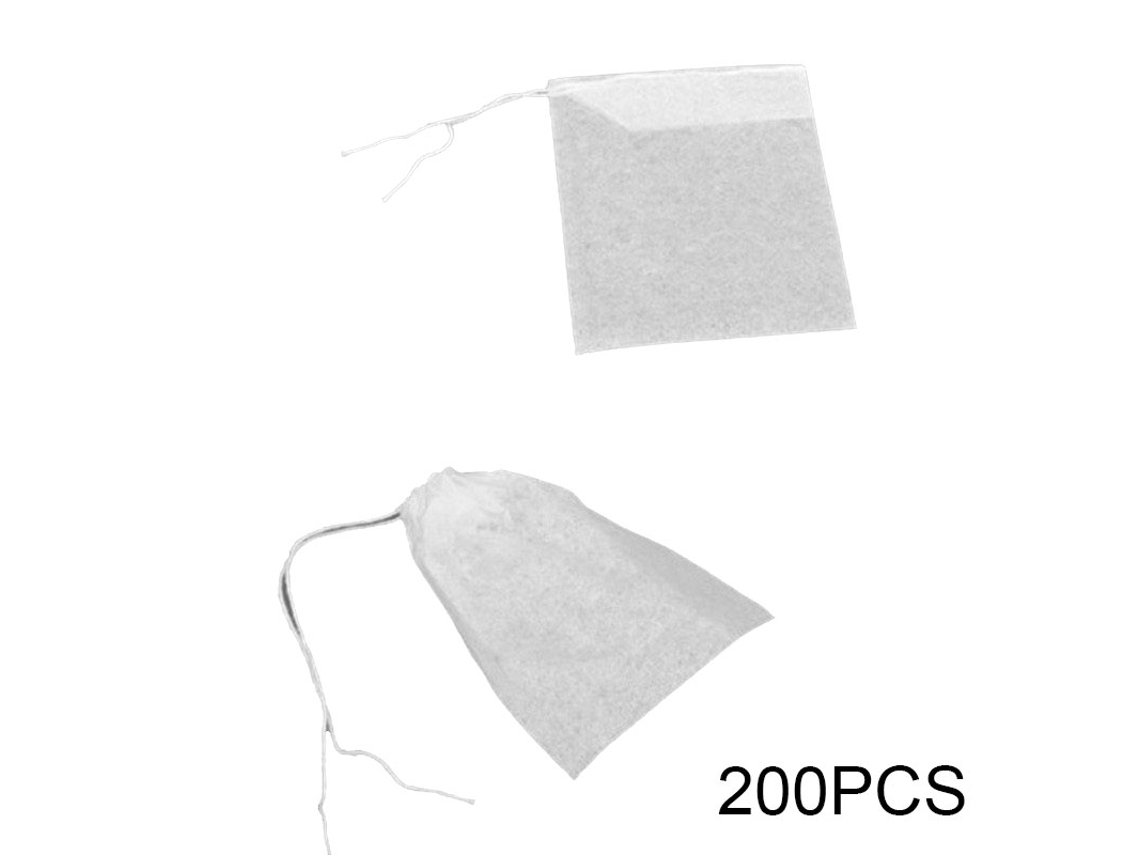 100/200/300 Saquinhos De Chá Vazios Para Ervas A Granel, Descartáveis, Com Cordão, Portáteis, 5,5 X 7 Cm, Pacote Com 200 Unidades Aquaforge