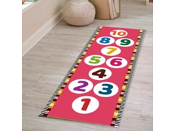 Tapete Para Brincar Eifson - Amarelinha Infantil, 120cm, Antiderrapante Lavável - 50*120cm - Rosa