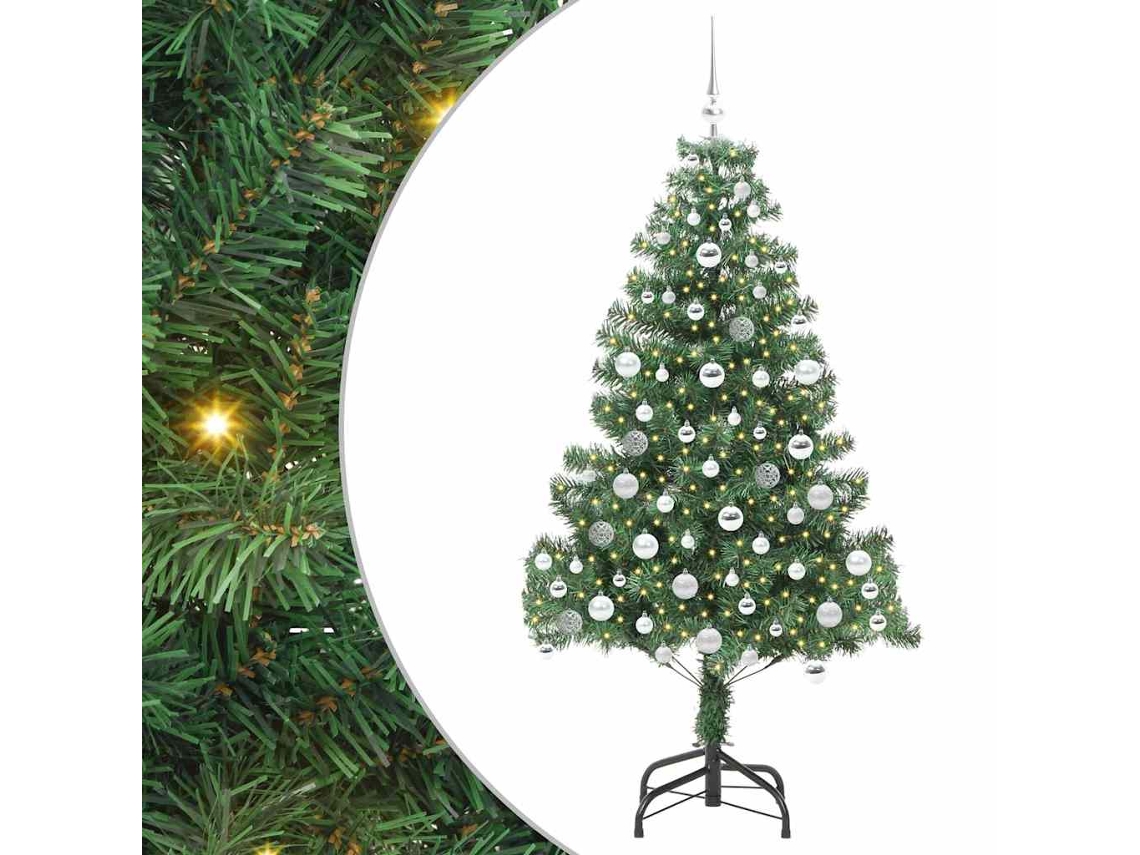 Conjunto 1 Árvore De Natal Vidaxl Verde Pvc (180 Cm)