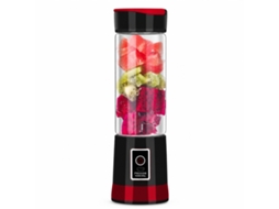 Liquidificadora Portátil Usb Recarregável 500 Ml Preta Com Copo De Vidro Extra Para Batidos E Fruta