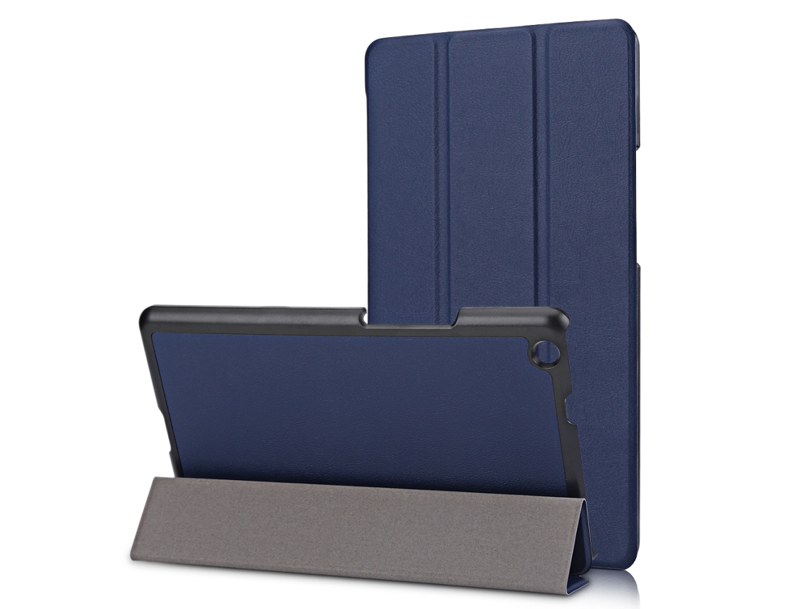 Capa Protetora Couro Imitado Flip Para Huawei Mediapad M3 Lite 8.0 (dark Blue)