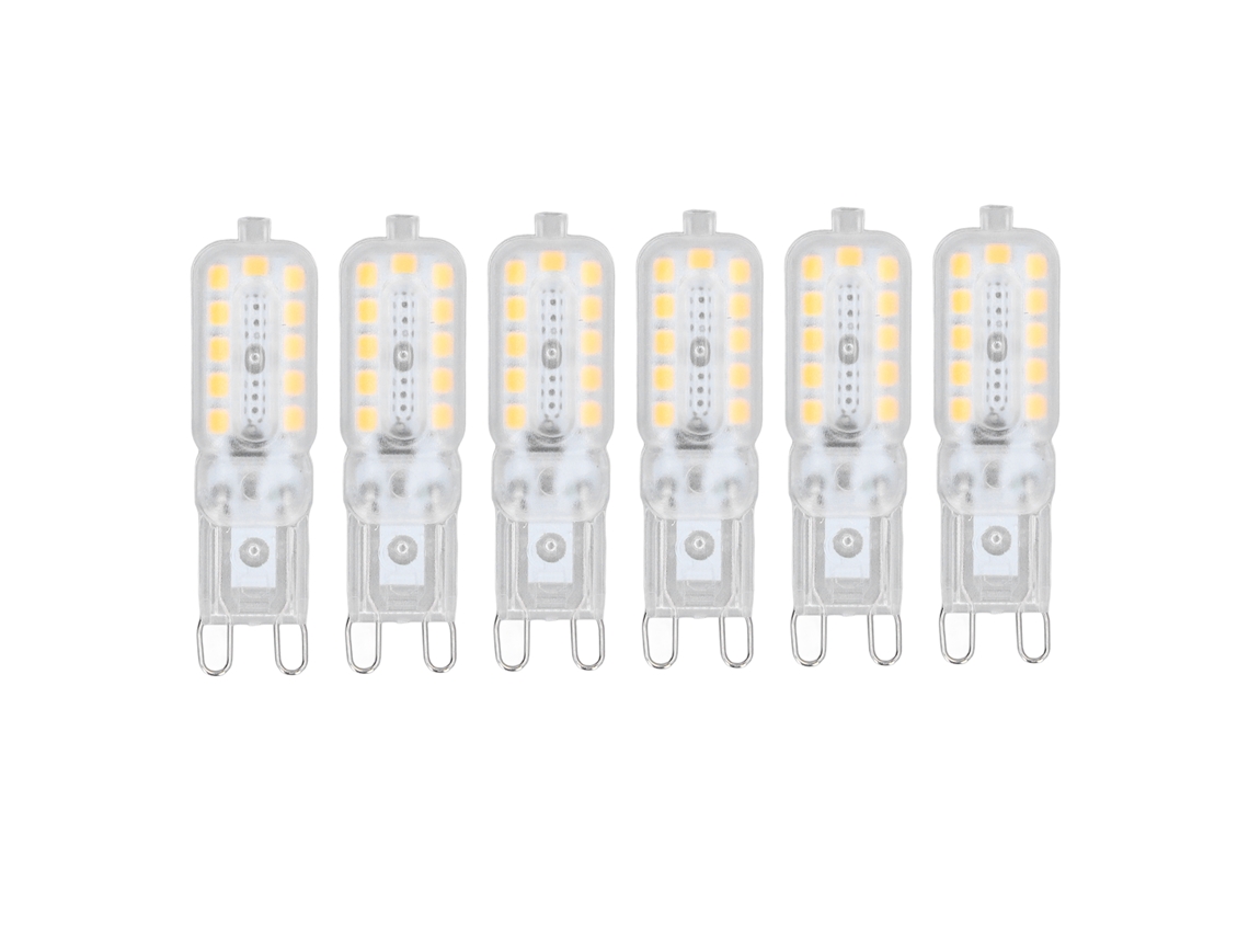 Conjunto de 6 Lâmpadas Led G9 de 5w com Cobertura Transparente CHABERLU