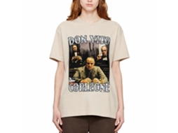 Rockinstone Godfather Movie Don Vito Collage Solid Sand Adult T-shirt Size:s