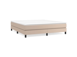 Box Spring Bed Frame, Box Spring Bed Frames Vidaxl Marrom Couro Artificial (180 X 200 Cm)