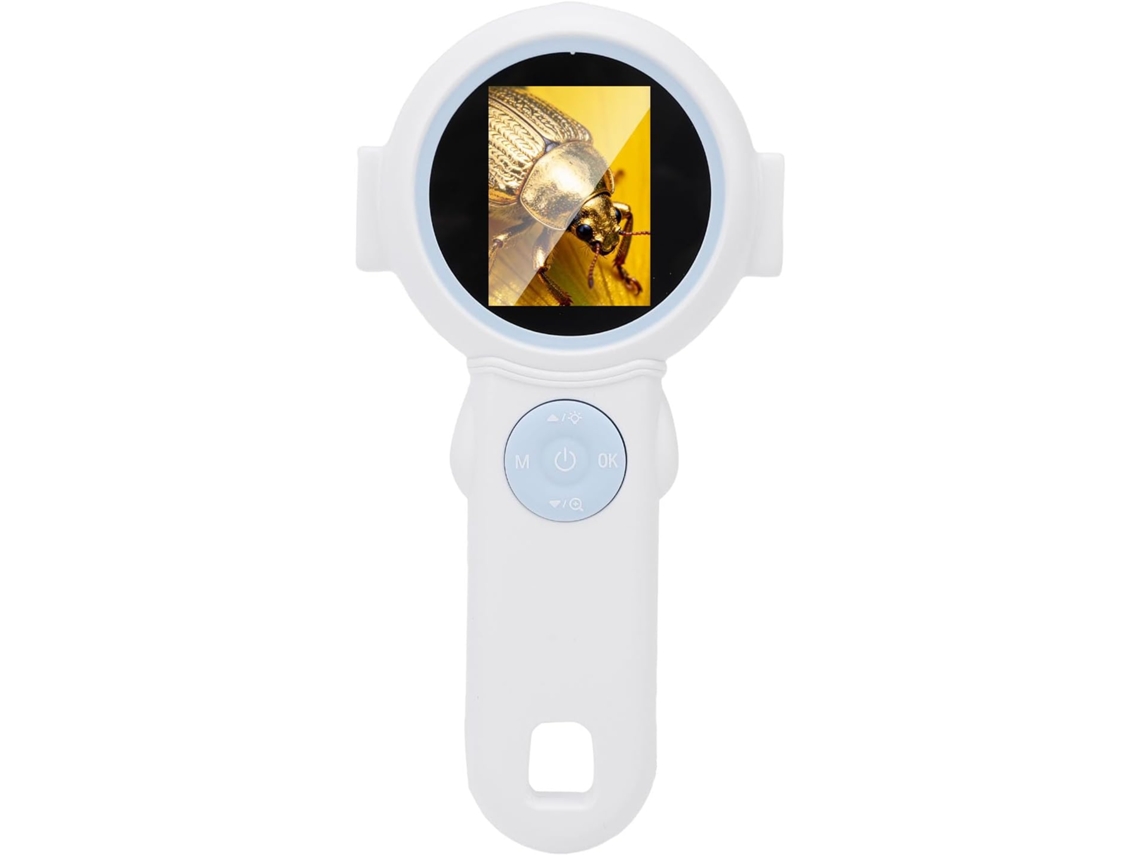 Microscópio Digital Hd Infantil, Câmera Com Ecrã De 2 Polegadas, Ampliação