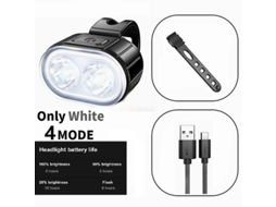 Luz De Bicicleta Q6, Dianteira E Traseira, Recarregável, Para Mtb.