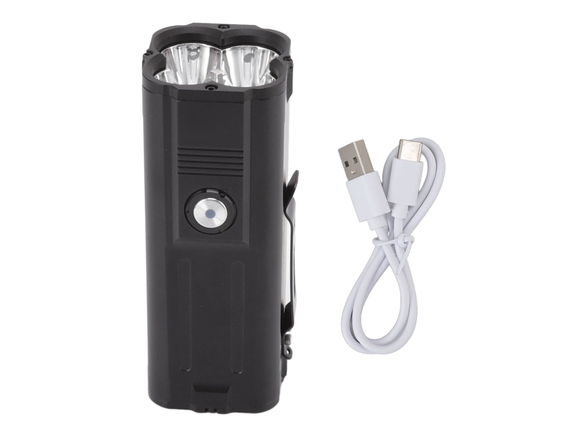 Lanterna USB Recarregável IPX5 Resistente à Água 8000lm Bateria 12800mah S/MARCA